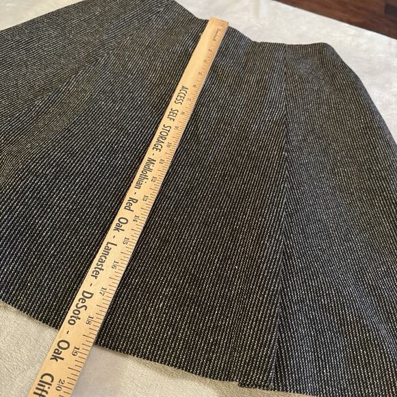 AKA Eddie Bauer Silk & Wool Skirt Mini Vintage sz 8 academia black pinstripe - Picture 6 of 7